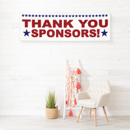 Thank You Sponsors event banner | Zazzle