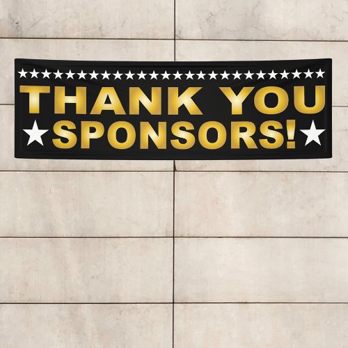 Thank You Sponsors Gold and Black Banner