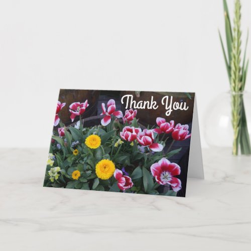 Thank You Spring Flowers 4 Card
