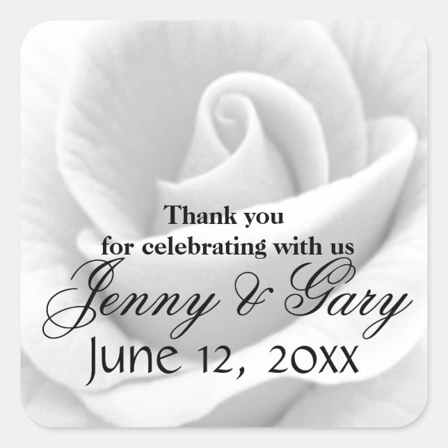 Thank You Square Sticker (Front)