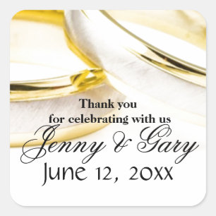 Thank You Square Sticker