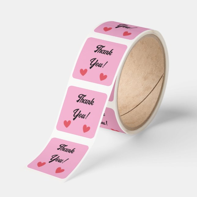Thank You Square Sticker (Roll)
