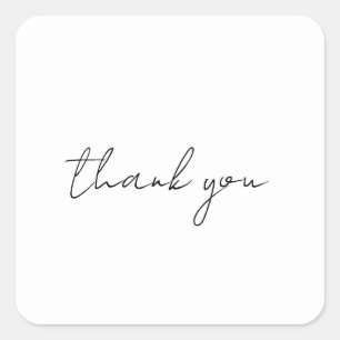 Thank you square sticker