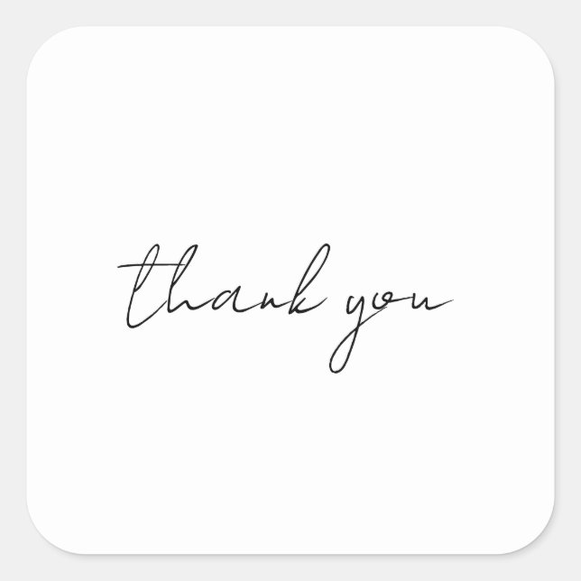 Thank you square sticker (Front)