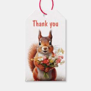 Thank You Squirrel Cute Woodland Animal Gift Tags
