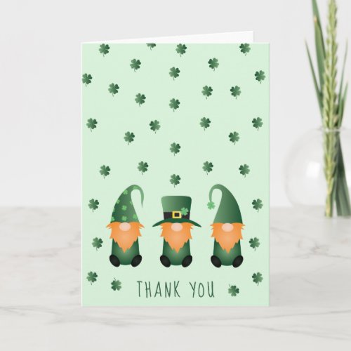 Thank You St Patricks Day Gnome Card