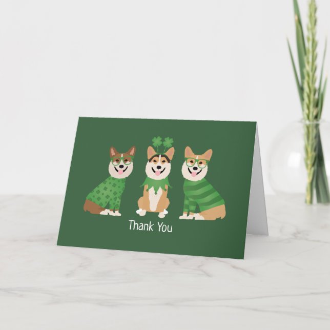 Thank You St Patricks Day Pembroke Welsh Corgi Dog (Front)