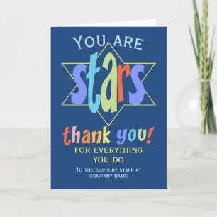 Thank You Staff Group Company Card