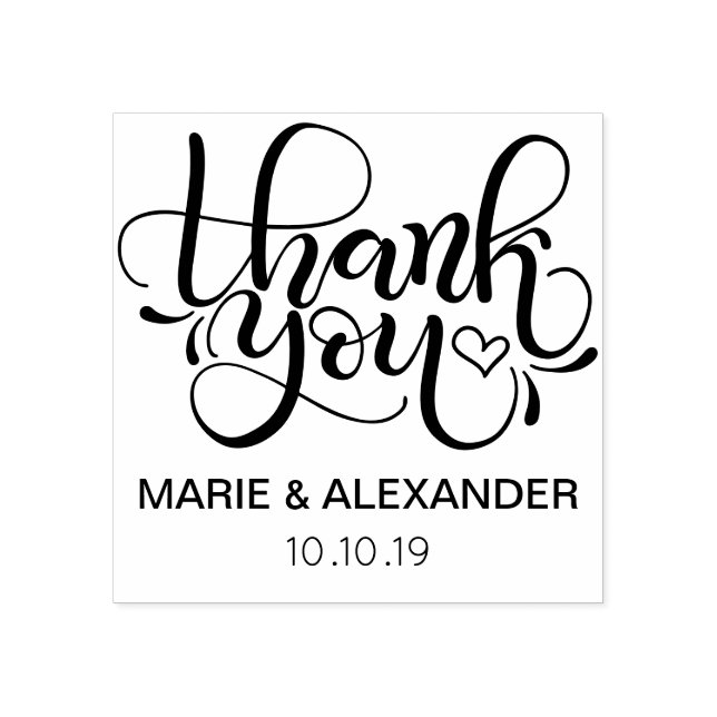 Thank you stamp - Wedding - Engagement party favor (Imprint)