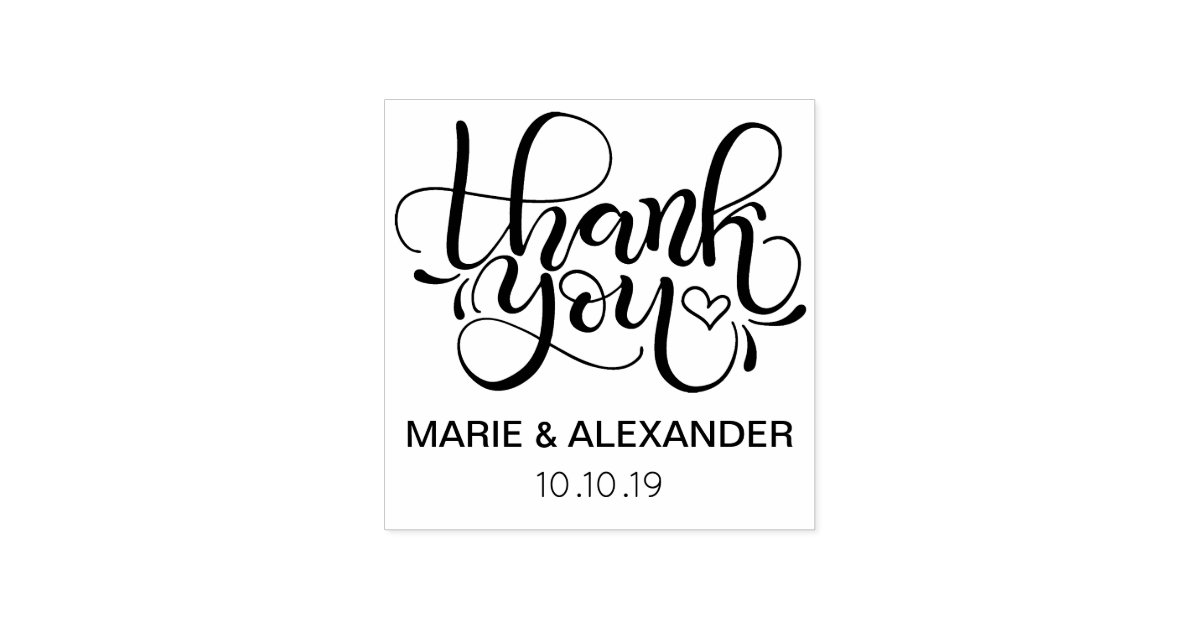 Thank you stamp - Wedding - Engagement party favor | Zazzle