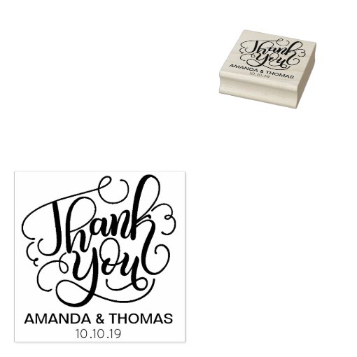 Thank you stamp - Wedding + Engagement party favor | Zazzle