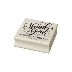 Thank you stamp - Wedding + Engagement party favor