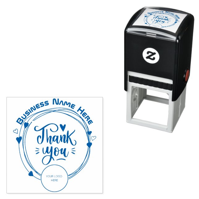 Thank You Stamp with Custom Business Name and Logo (In Situ)