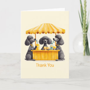 Thank You Standard Poodle Dogs Lemonade Stand Card