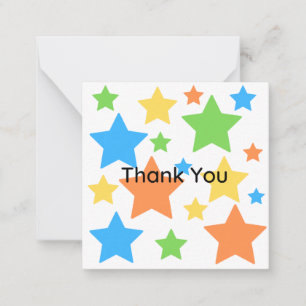 Thank you star note card