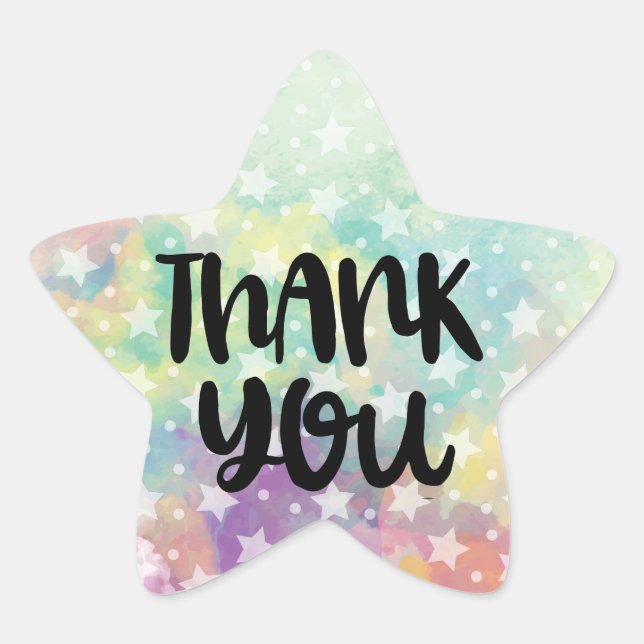 Thank you star stickers (Front)