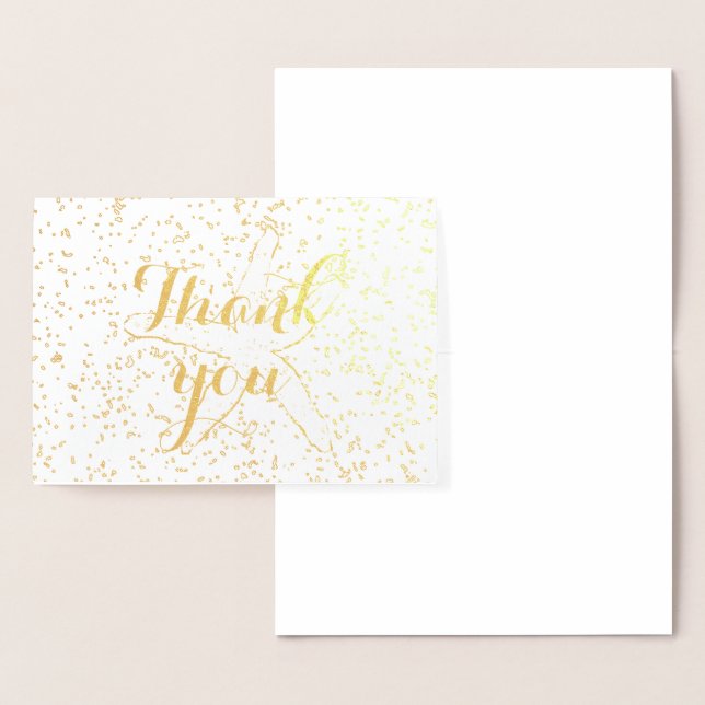 Thank You Starfish Sprinkles Stylish Beach Trendy Foil Card (Display)
