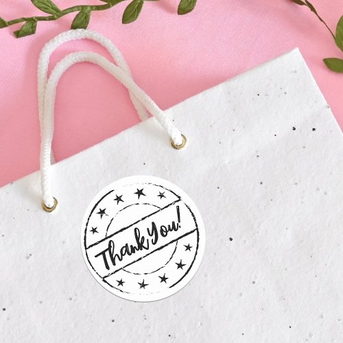 Thank You Stars Badge   Classic Round Sticker