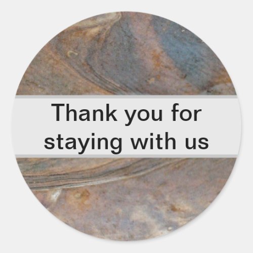 Thank You Staying House Rental Guest Appreciation Classic Round Sticker