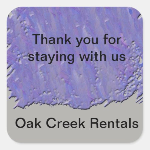 Thank You Staying with Us House Rental Guest Square Sticker