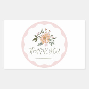 Thank you sticer  rectangular sticker
