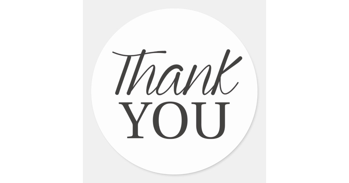 Thank You Sticker | Zazzle.com