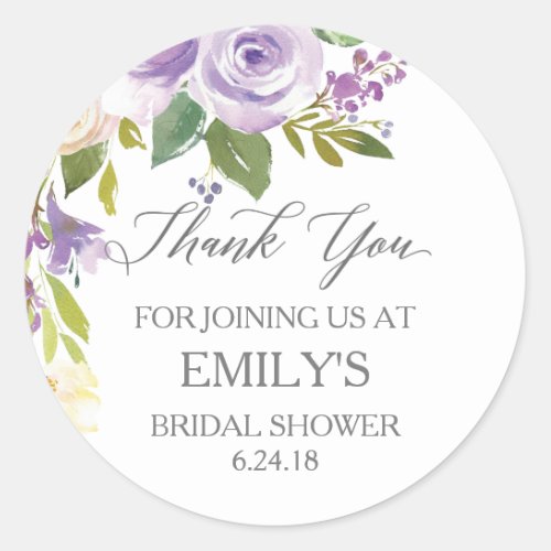 Thank You Sticker _ Bridal Shower Favor Sticker