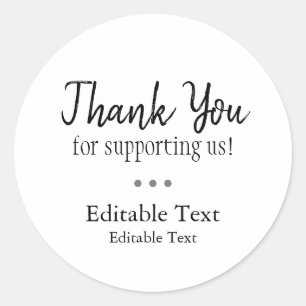 Thank You Sticker Editable Text