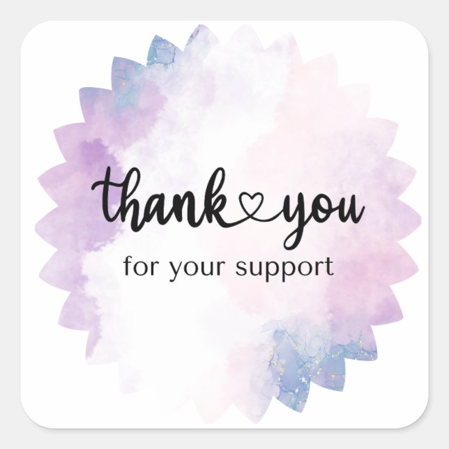 Thank You Sticker – Elegant Design for Packaging a (Front)