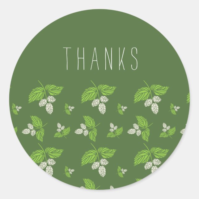 Thank You Sticker, favor sticker, envelope seal (Front)