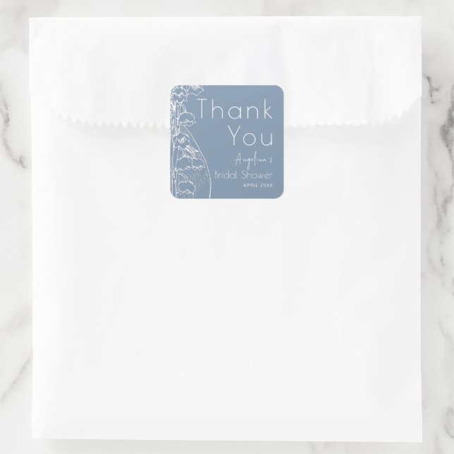 Thank You sticker for bride shower. (Bag)