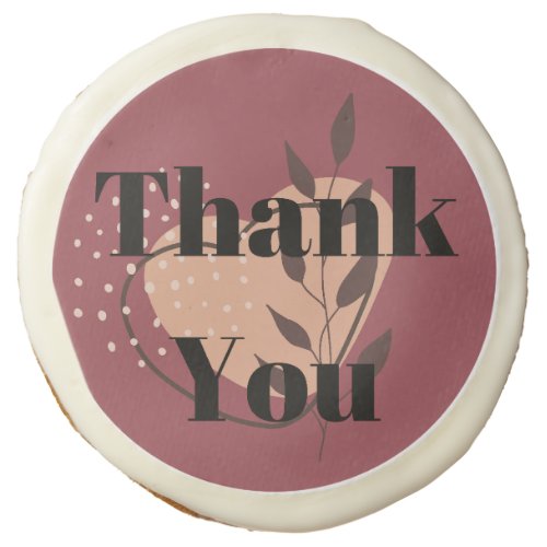 thank you sticker for cakes toppping sugar cookie