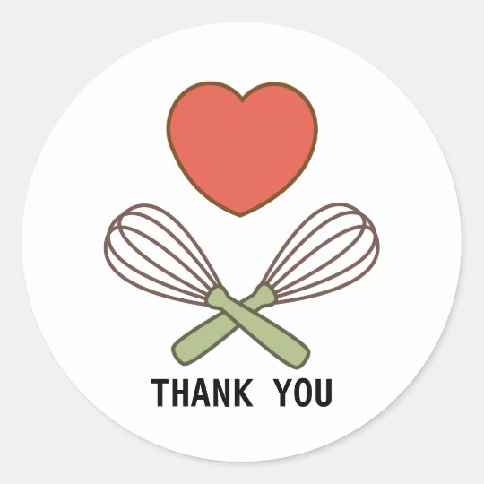 Thank you Sticker for Cooks and Bakers | Zazzle.com