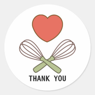 Thank you Sticker for Cooks and Bakers