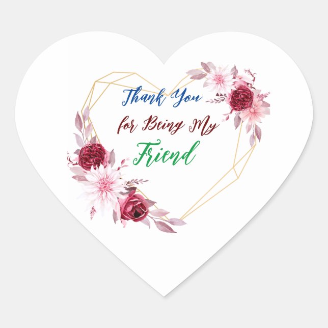 Thank you Sticker for friend (Front)