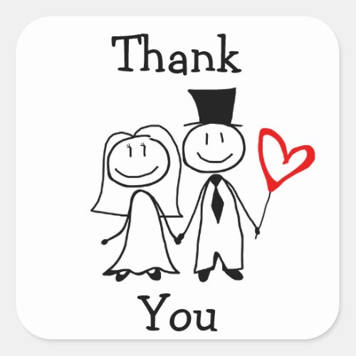 Thank You Sticker for Wedding Thank You Cards