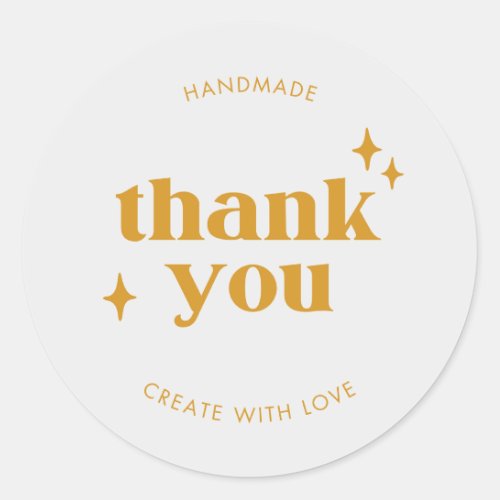 Thank You Sticker Handmade Products Package Seal