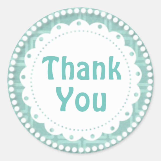 Thank You/Sticker-Lime Classic Round Sticker (Front)