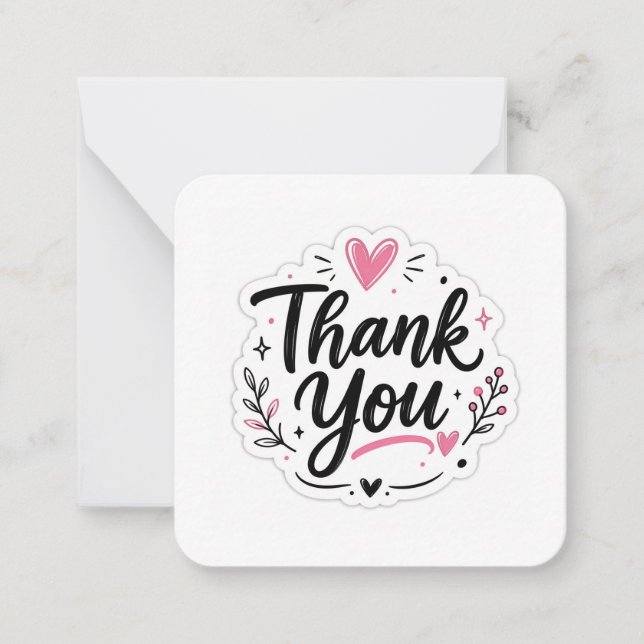 Thank You Sticker Note Card (Front)
