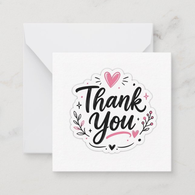 Thank You Sticker Note Card (Front)
