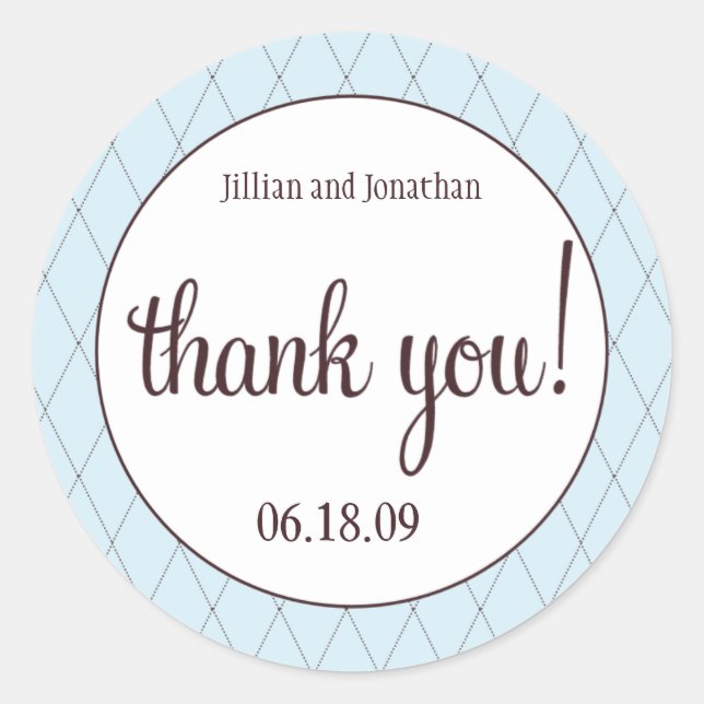 Thank You Sticker Template (Front)