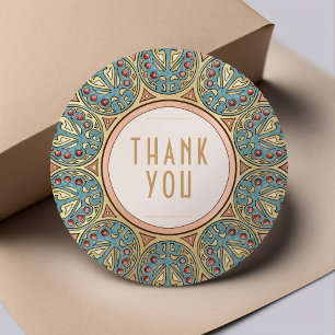 Thank You Sticker Vintage Art Nouveau Mucha