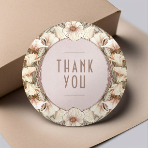 Thank You Sticker Vintage Art Nouveau Mucha