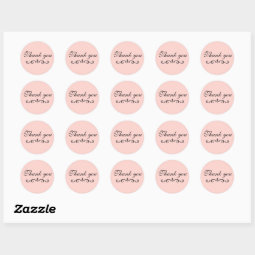 Thank you stickers | Zazzle