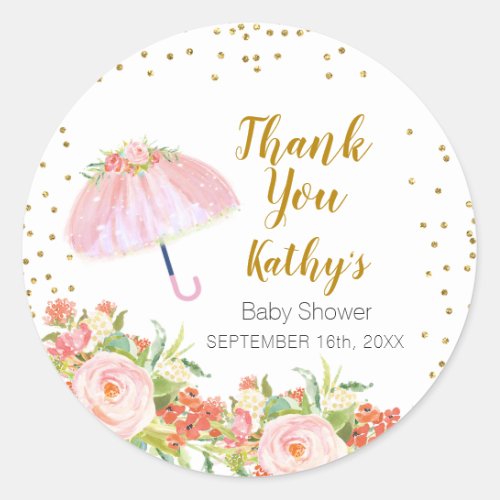 Thank You Stickers April Showers Bring May Flowers