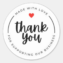 ' Thank you 'stickers 