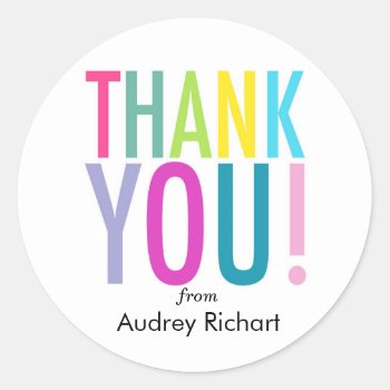 Thank You Stickers Customizable Gift Tags by LNZart at Zazzle