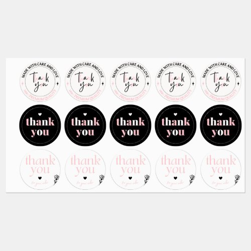 Thank You stickers for adults and