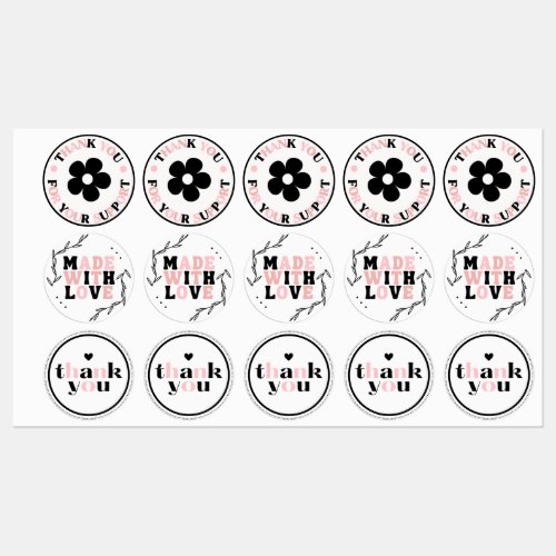 Thank You stickers for adults and