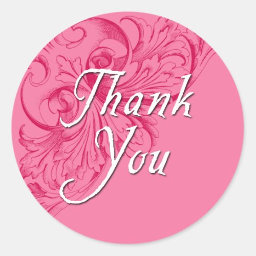 Thank You Stickers in Pink